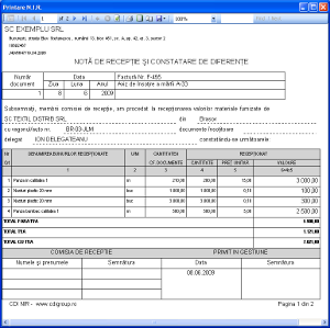 model nota de intrare receptie
