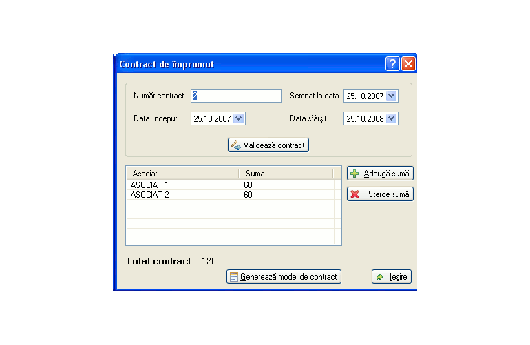 gestiune contracte de imprumut 