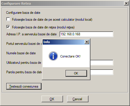 testare conexiune