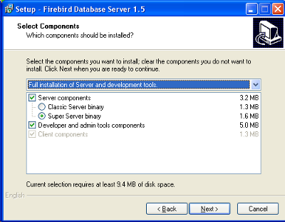 selectie tip server